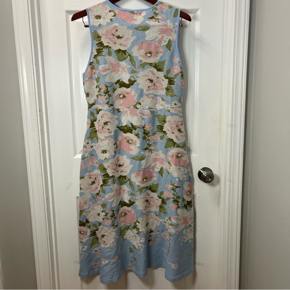 Donna Rocco Women Knitted Sleeveless Floral Midi Dress -Size Large A-line - Picture 5 of 10